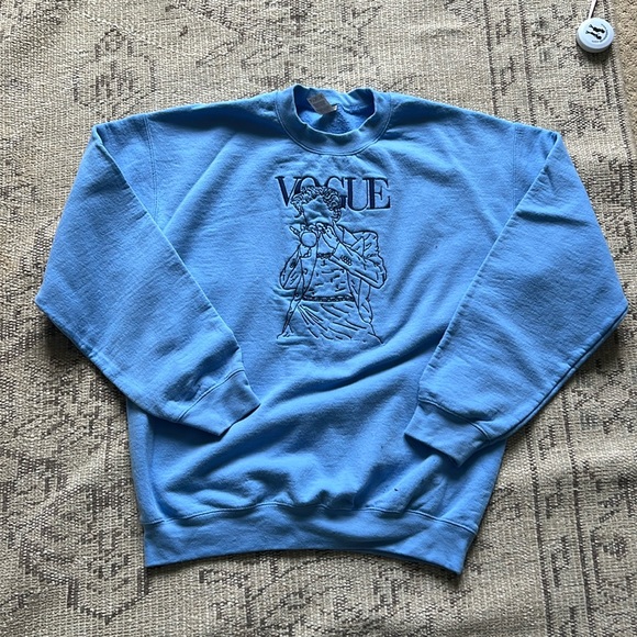 Tops - Unisex embroidered Harry Styles Vogue cover sweatshirt